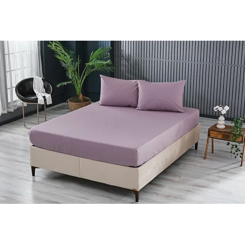 Colourful Fitted Çarşaf Tek Kişilik - Lila