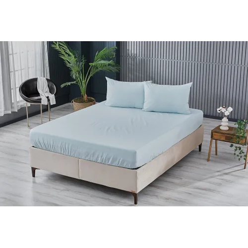 Colourful Fitted Çarşaf Tek Kişilik - Mavi