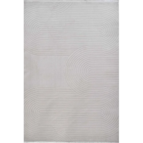 Deco Avior 17447 Dikdörtgen Geometrik Desenli Halı 200x290 - Krem