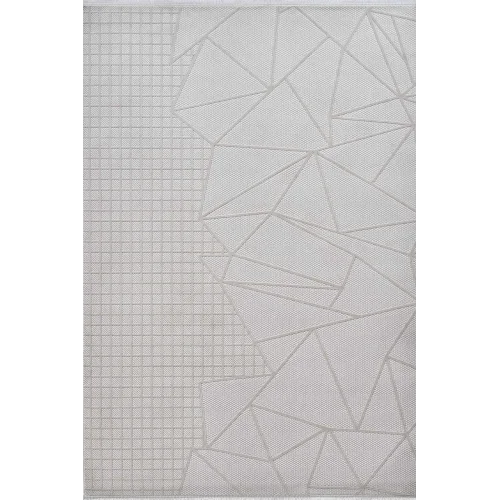 Deco Avior 17452 Dikdörtgen Geometrik Desenli Halı 200x290 - Krem
