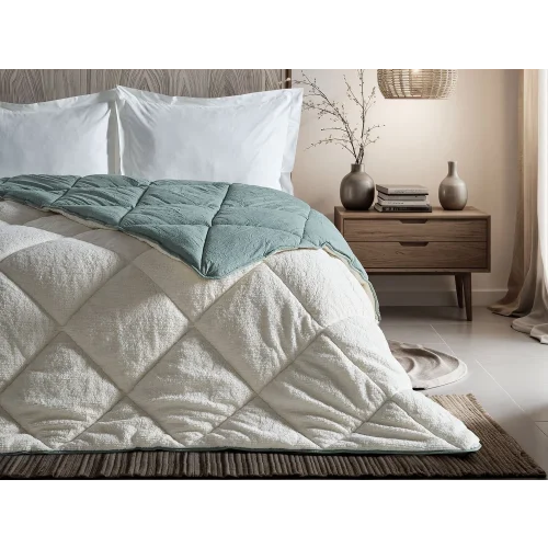 Double Comfort Uyku Paketi Çift Kişilik - Ekru - Yeşil