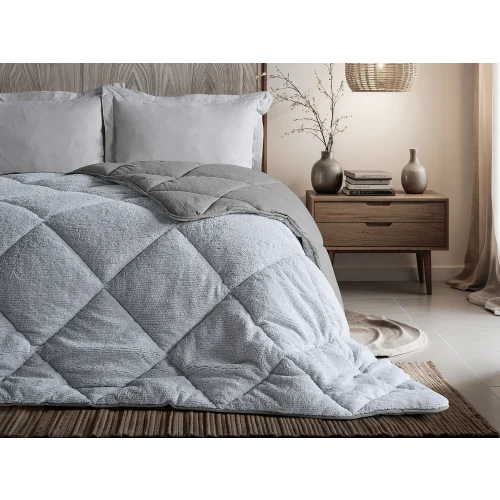Double Comfort Uyku Paketi Çift Kişilik - Gri-Antrasit