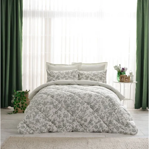 Easy Cotton Comforter Set Belinda Tek Kişilik - Beyaz
