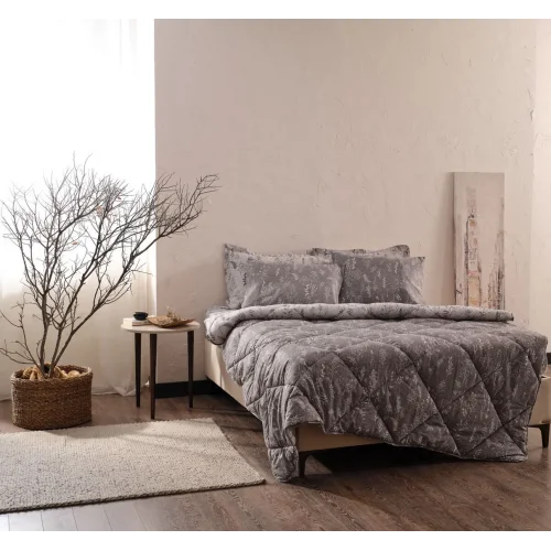 Easy Cotton Comforter Set Sereal Çift Kişilik - Kahve