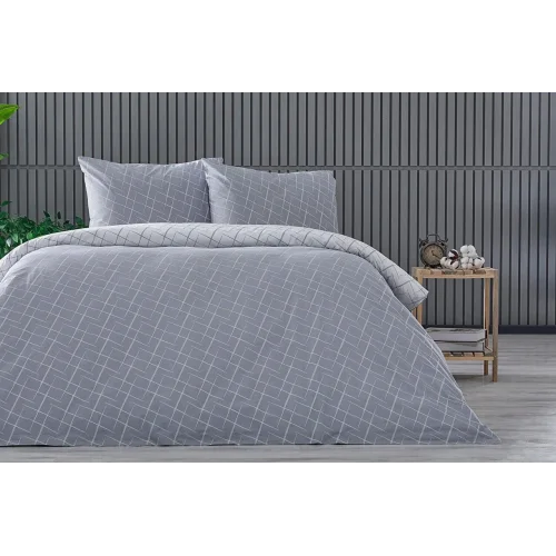 Easy Cotton Glimmer Nevresim Takımı Çift Kişilik - Gri