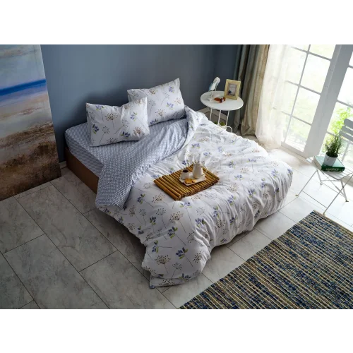 Easy Cotton Nevresim Takımı Flourish Çift Kişilik - Krem