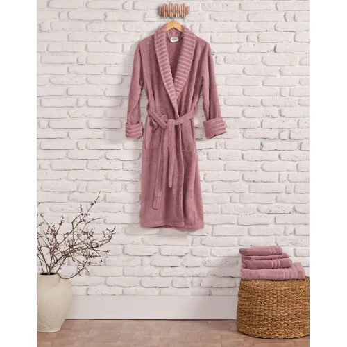 ıvory bornoz xl gül kurusu