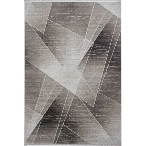 Ledax 17741 Dikdörtgen Polyester Makine Halısı Gri - 160X230