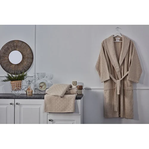 Luxury Bornoz S/M - 110 cm - Vizon