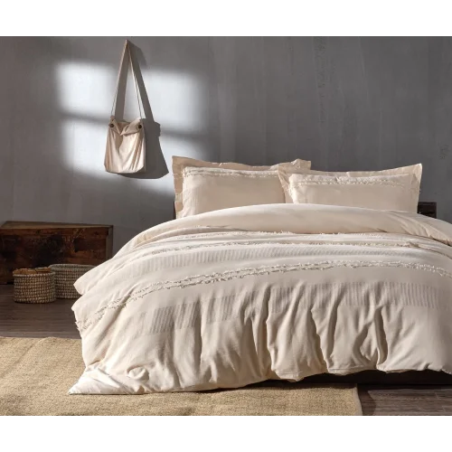 Nevresim Takımı Carla Çift Kişilik - Krem