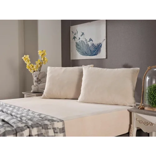 Penye Çarşaf Seti Tek Kişilik - Krem