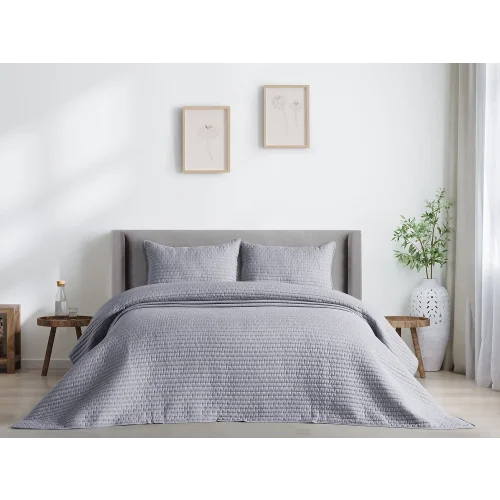 Santa Yatak Örtüsü Tek Kişilik - Gri