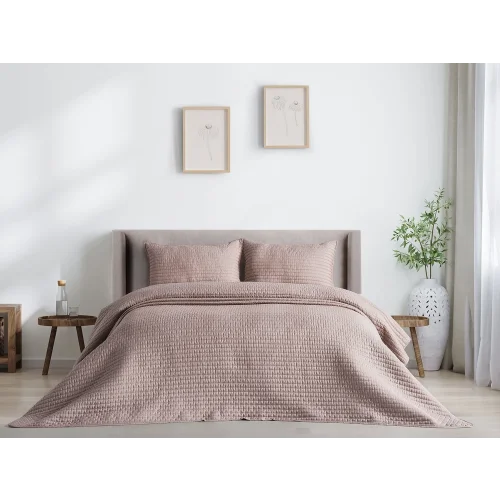 Santa Yatak Örtüsü Tek Kişilik - Gül Kurusu