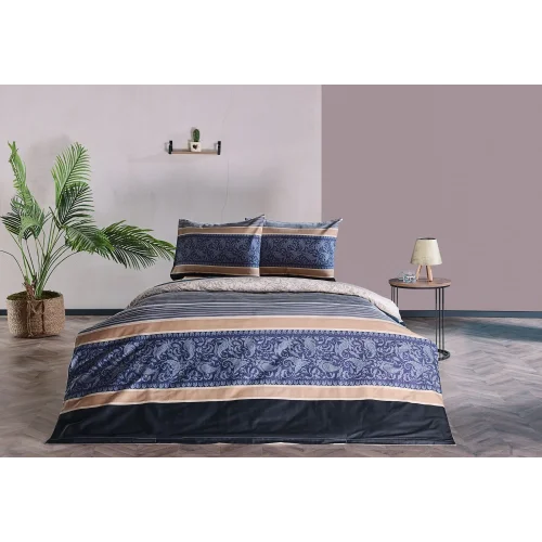 Saten Nevresim Takımı Clair Çift Kişilik - Bej