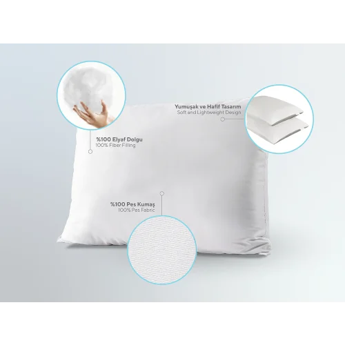 Whiteline Microfiber Yastık 50 x 70 cm - Beyaz