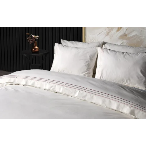 Zelda Nakışlı Nevresim Takımı Çift Kişilik - Pudra