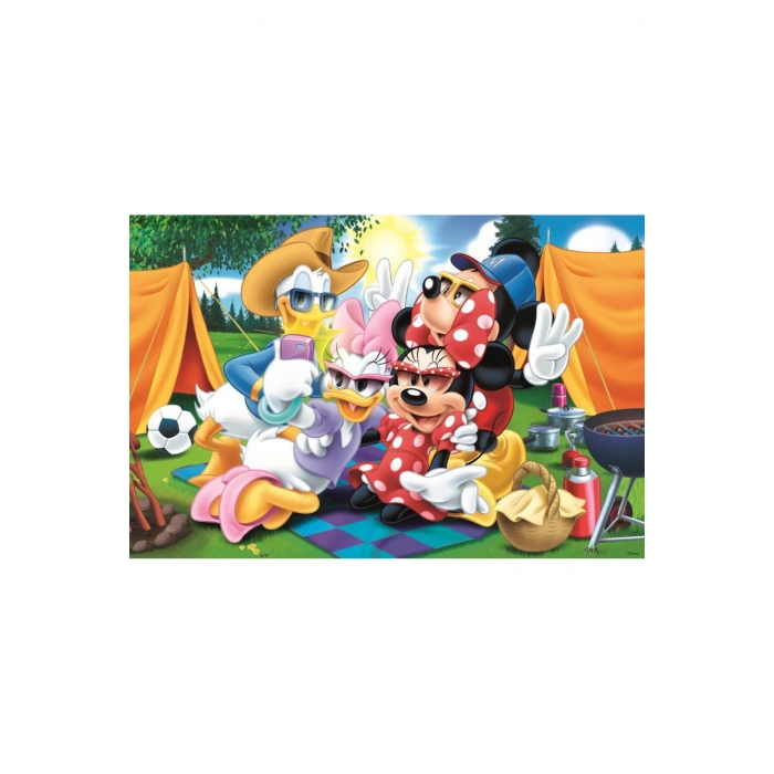 Puzzle Minnie Mouse Camping 24 Parça Dev Yapboz