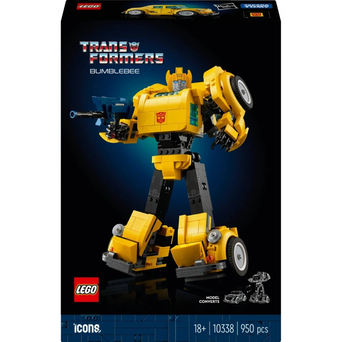 ® Icons Transformers Bumblebee 10338 - Yetişkinler için Robot Aksiyon Figürü Yapım Seti (950P)