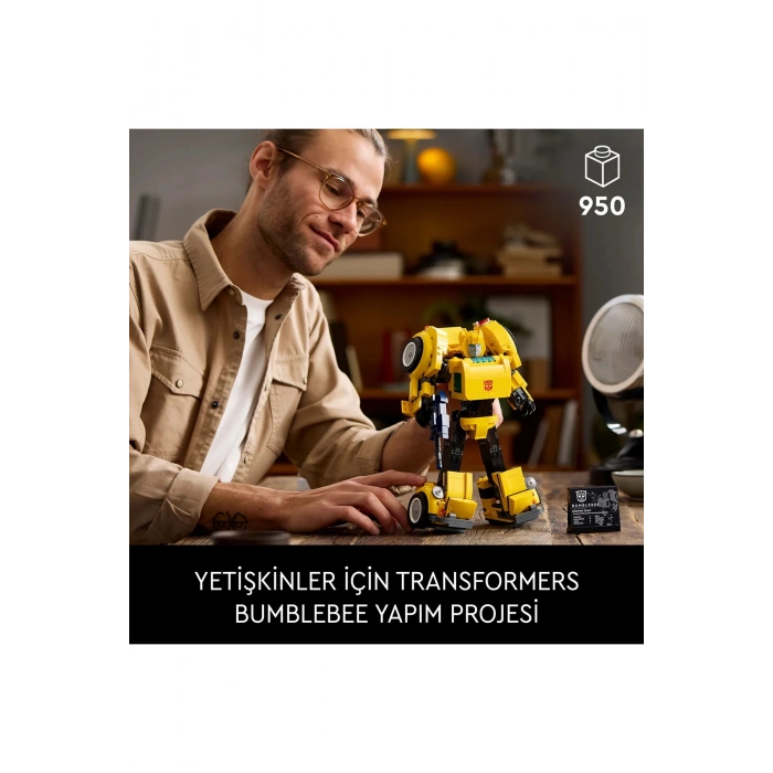 ® Icons Transformers Bumblebee 10338 - Yetişkinler için Robot Aksiyon Figürü Yapım Seti (950P)