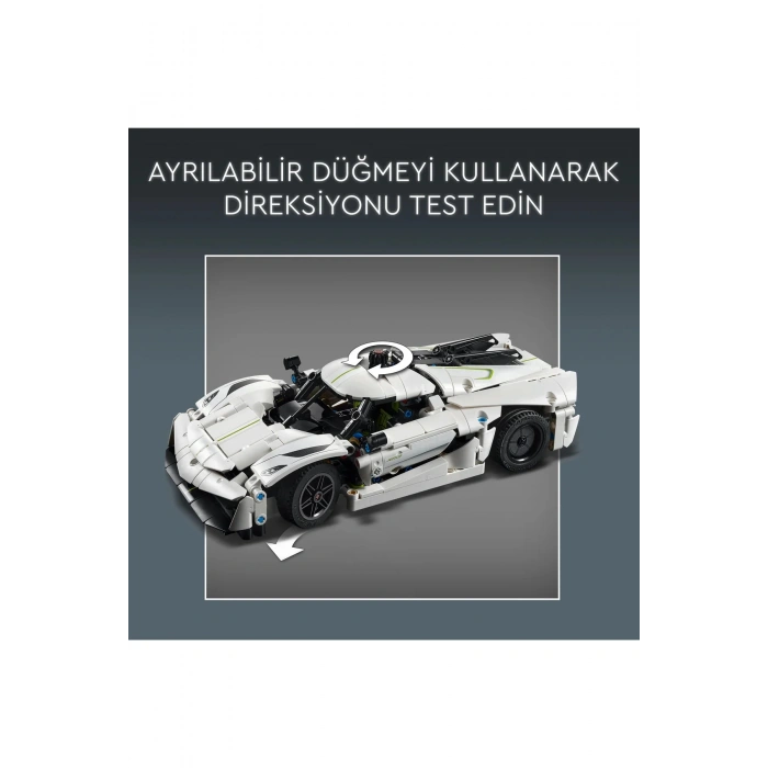 ® Technic Koenigsegg Jesko Absolut Beyaz Hiper Araba 42184 - 10+ Oyuncak Araba Yapım Seti (801P)