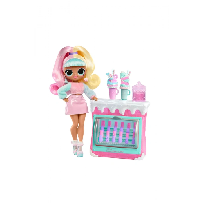 Set de joaca cu papusa L.O.L. Surprise! seria O.M.G Sweet Nails − Candy Share