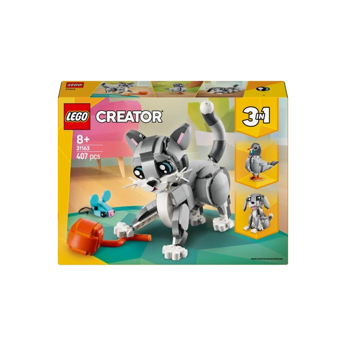 ® Creator 3’ü 1 Arada Oyunbaz Kedi 31163 - 8+ Çocuklar için Yaratıcı Oyuncak Yapım Seti (407P)