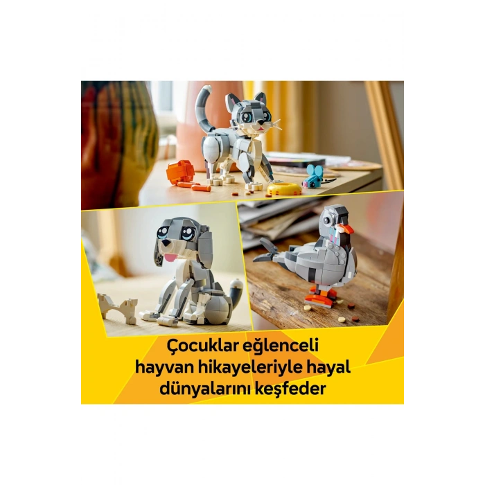 ® Creator 3’ü 1 Arada Oyunbaz Kedi 31163 - 8+ Çocuklar için Yaratıcı Oyuncak Yapım Seti (407P)