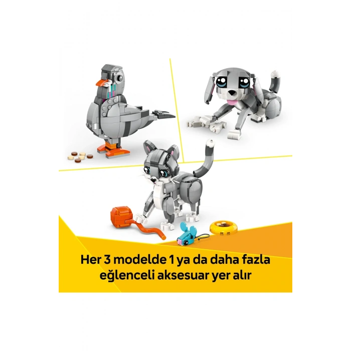 ® Creator 3’ü 1 Arada Oyunbaz Kedi 31163 - 8+ Çocuklar için Yaratıcı Oyuncak Yapım Seti (407P)