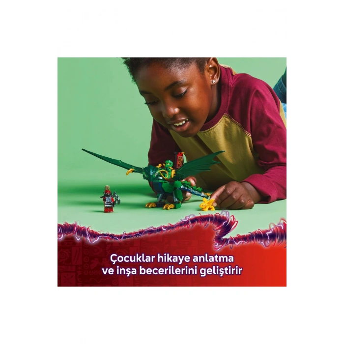 ® NINJAGO® Lloyd’un Yeşil Orman Ejderhası 71829 - 6+ Çocuklar için Yaratıcı Oyuncak Yapım Seti(128P)