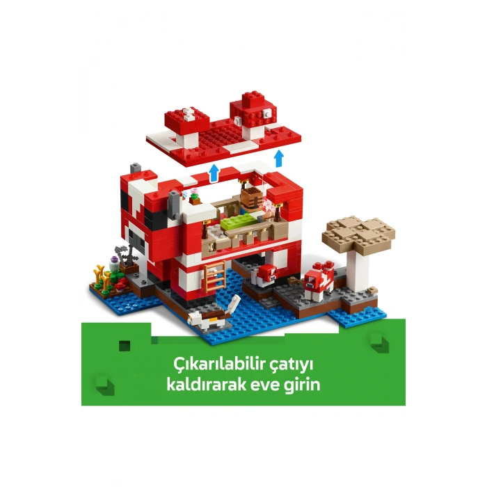® Minecraft® Mooshroom Evi 21270 - 8+ Çocuklar için Yaratıcı Oyuncak Yapım Seti (500P)