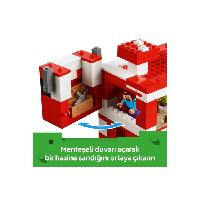 ® Minecraft® Mooshroom Evi 21270 - 8+ Çocuklar için Yaratıcı Oyuncak Yapım Seti (500P)
