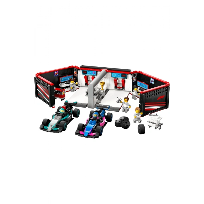® City F1® Garajı ve Mercedes-AMG ve Alpine Arabaları 60444 - 7+ Yaratıcı Oyuncak Yapım Seti (678P)