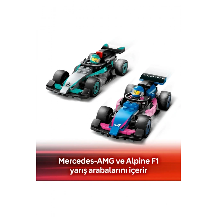 ® City F1® Garajı ve Mercedes-AMG ve Alpine Arabaları 60444 - 7+ Yaratıcı Oyuncak Yapım Seti (678P)