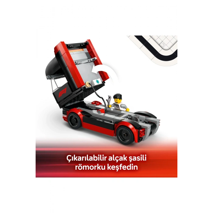 ® City RB20 ve AMR24 F1® Arabalı F1® Kamyonu 60445 - 8+ Yaratıcı Oyuncak Yapım Seti (1086)