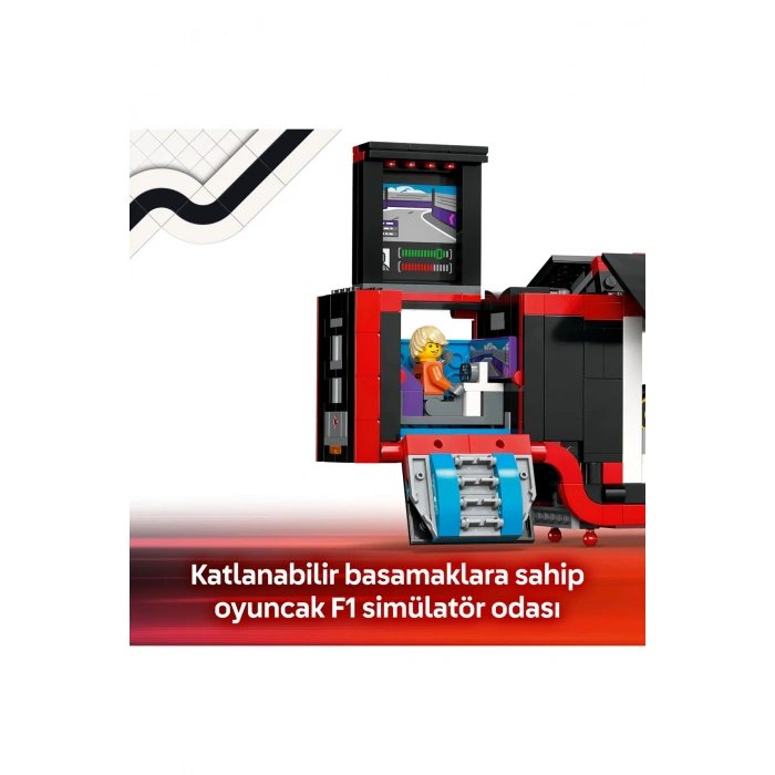 ® City RB20 ve AMR24 F1® Arabalı F1® Kamyonu 60445 - 8+ Yaratıcı Oyuncak Yapım Seti (1086)