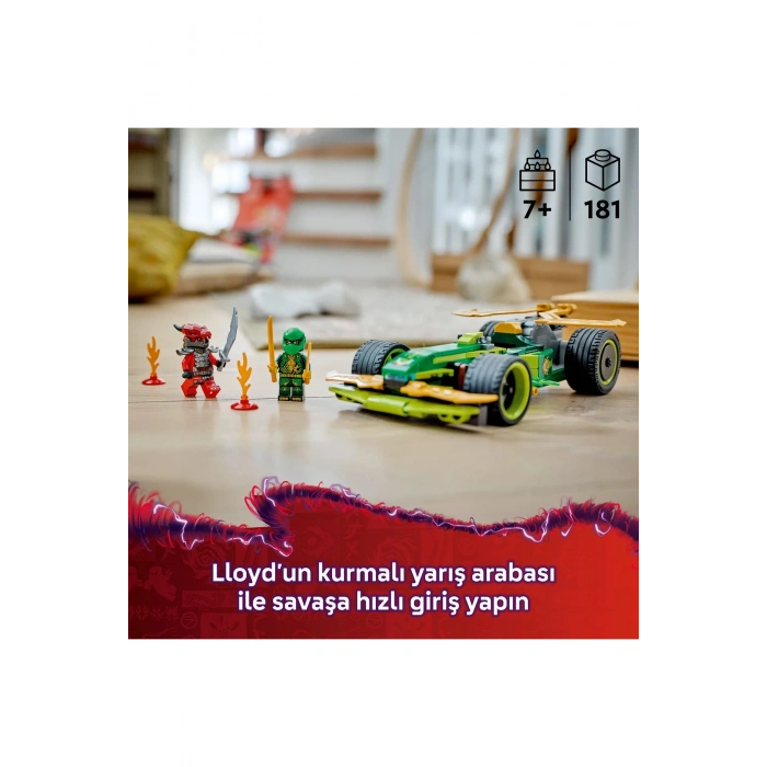 ® NINJAGO® Lloyd’un Çek-Bırak Yarış Arabası 71828 - 7+ Çocuklar için Oyuncak Yapım Seti (181P)