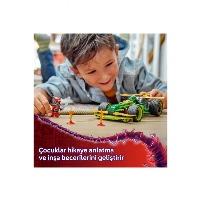 ® NINJAGO® Lloyd’un Çek-Bırak Yarış Arabası 71828 - 7+ Çocuklar için Oyuncak Yapım Seti (181P)