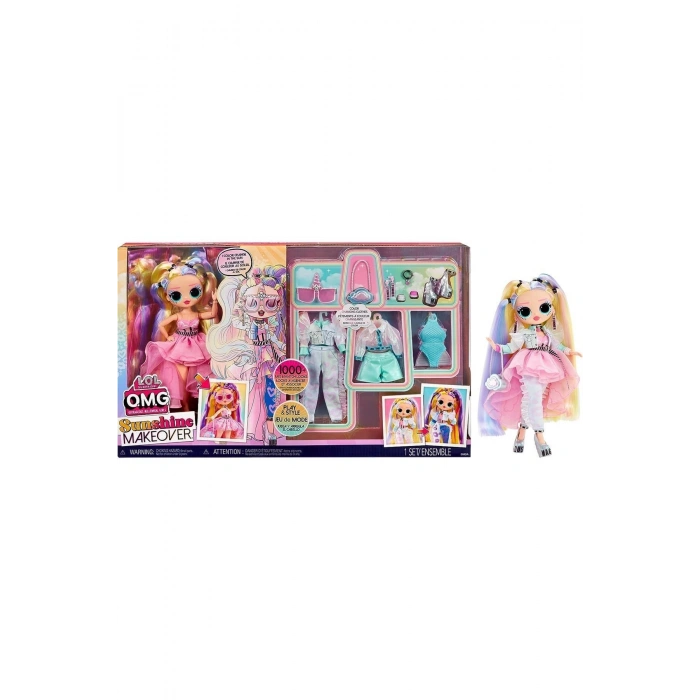 Civciv Oyuncak Lol Sürpriz OMG Sunshine Makeover Renk Değiştiren Stellar Gurl Moda Bebeği