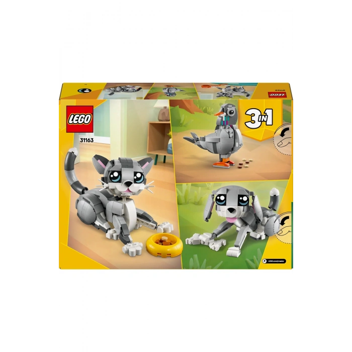 ® Creator 3’ü 1 Arada Oyunbaz Kedi 31163 - 8+ Çocuklar için Yaratıcı Oyuncak Yapım Seti (407P)