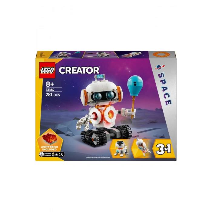 ® Creator 3’ü 1 Arada Uzay Robotu 31164 - 8+ Çocuklar için Yaratıcı Oyuncak Yapım Seti (281P)