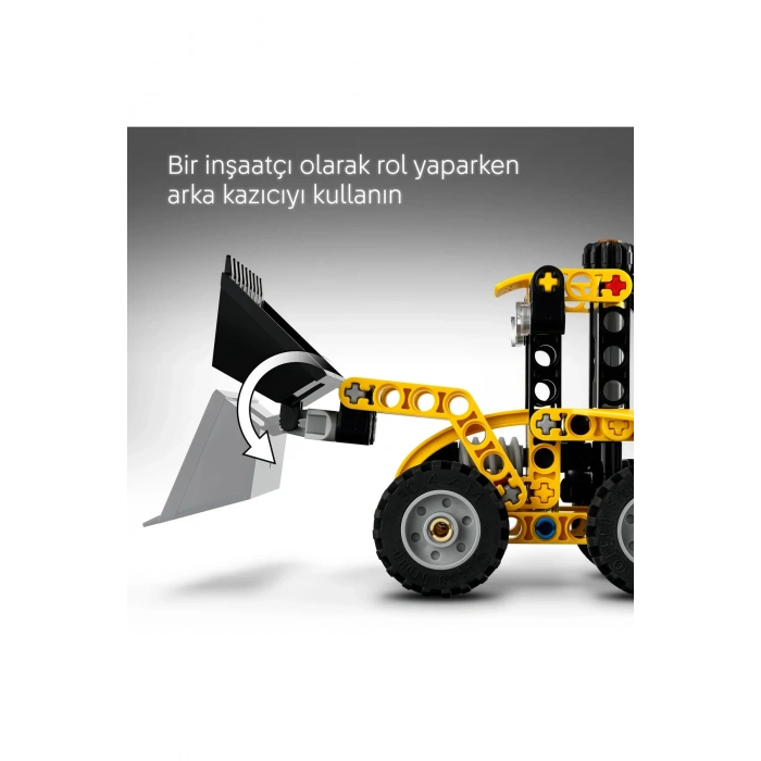 ® Technic Kazıcı Yükleyici 42197 - 7+ Çocuklar için Oyuncak İnşaat Aracı Yapım Seti (104P)