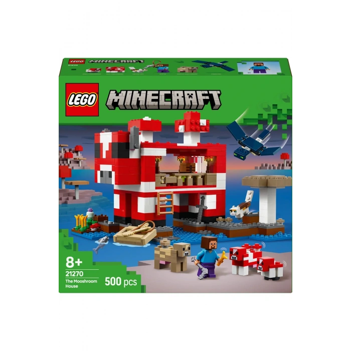 ® Minecraft® Mooshroom Evi 21270 - 8+ Çocuklar için Yaratıcı Oyuncak Yapım Seti (500P)