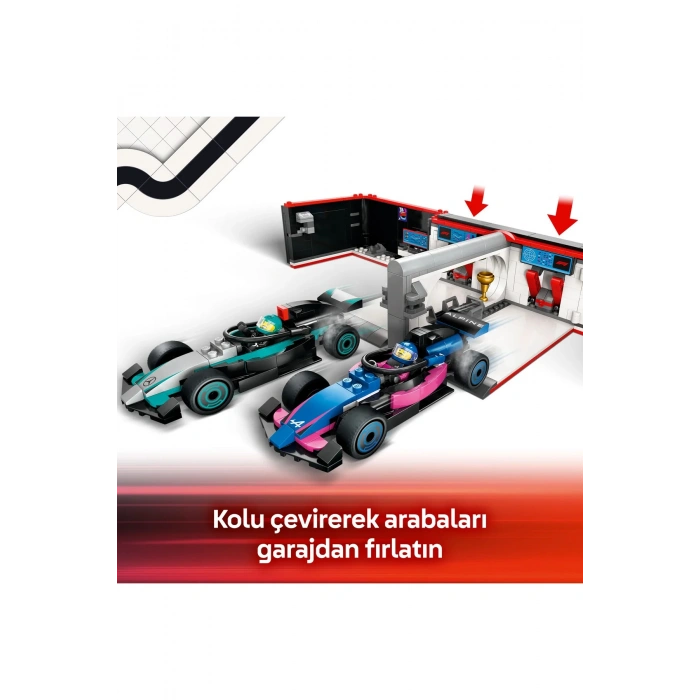 ® City F1® Garajı ve Mercedes-AMG ve Alpine Arabaları 60444 - 7+ Yaratıcı Oyuncak Yapım Seti (678P)