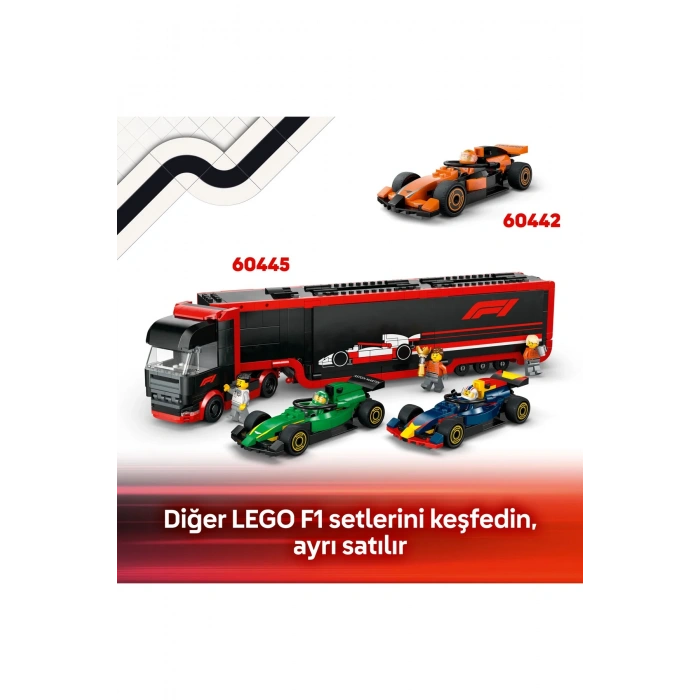 ® City F1® Garajı ve Mercedes-AMG ve Alpine Arabaları 60444 - 7+ Yaratıcı Oyuncak Yapım Seti (678P)