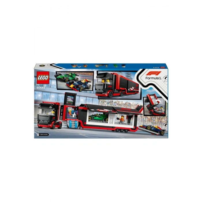 ® City RB20 ve AMR24 F1® Arabalı F1® Kamyonu 60445 - 8+ Yaratıcı Oyuncak Yapım Seti (1086)