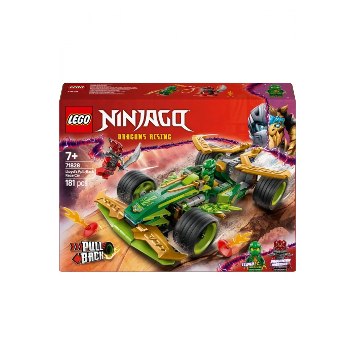 ® NINJAGO® Lloyd’un Çek-Bırak Yarış Arabası 71828 - 7+ Çocuklar için Oyuncak Yapım Seti (181P)