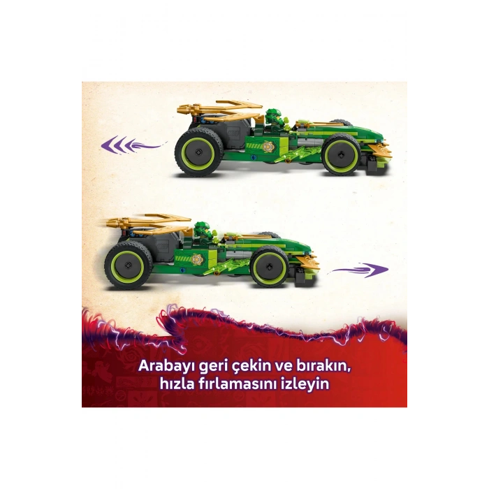 ® NINJAGO® Lloyd’un Çek-Bırak Yarış Arabası 71828 - 7+ Çocuklar için Oyuncak Yapım Seti (181P)