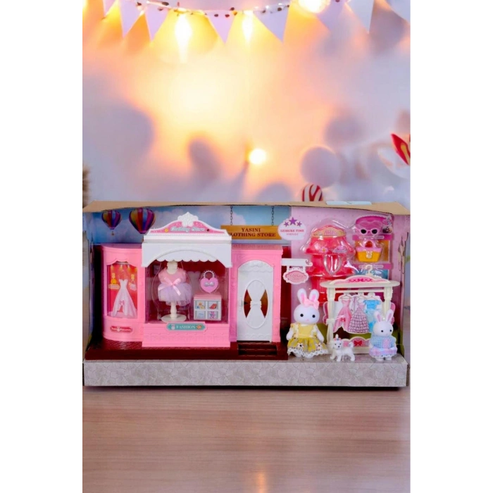 Mini Tavşan Ailesi Büyük Moda Dükkanı