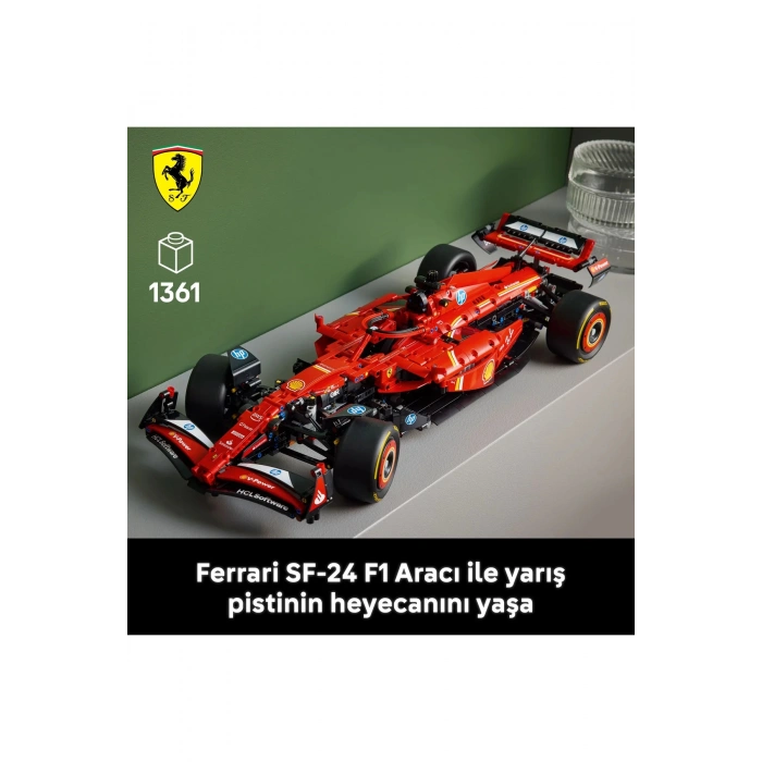® Technic Ferrari SF-24 F1 Araba 42207 - Yetişkinler için Koleksiyonluk Model Yapım Seti (1361P)