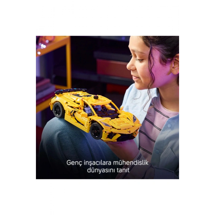 ® Technic Chevrolet Corvette Stingray 42205 - 9+ Çocuklar için Oyuncak Yapım Seti (732P)